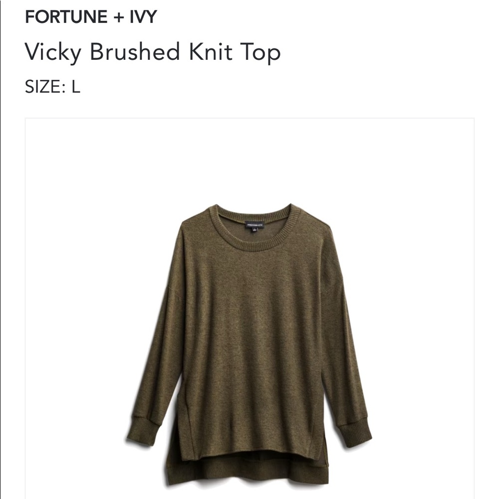 Stitch Fix Dark Green Pullover Knit Sweater/Top
